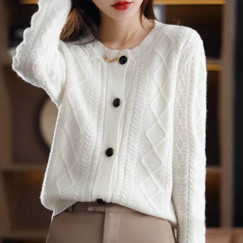| Cable Cashmere Cardigan