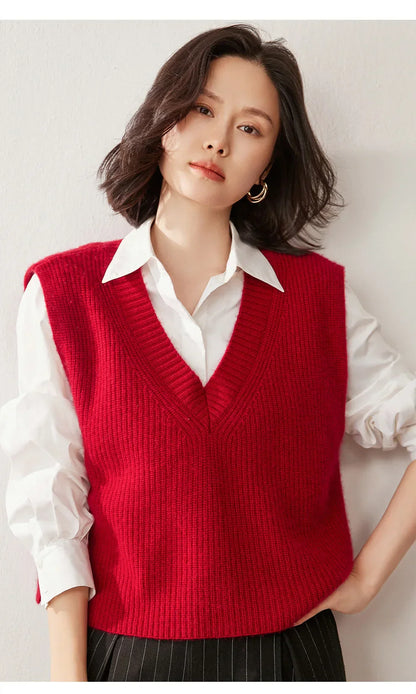 | Ribbed Cashmere Vest