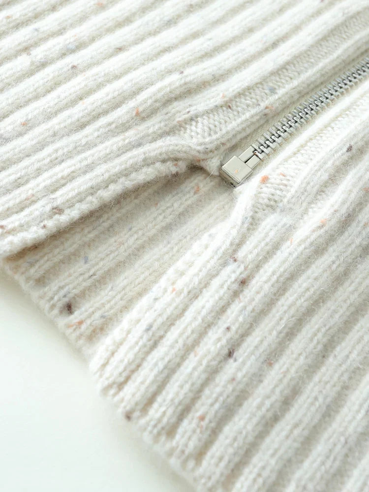 | Cashmere Zip Cardigan