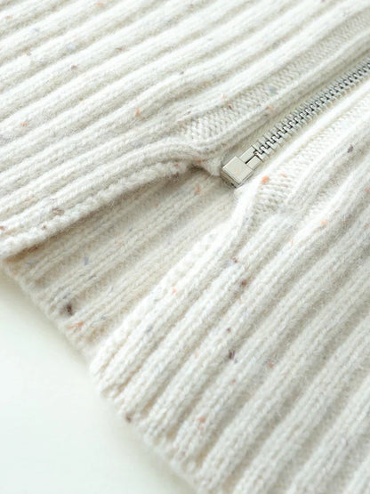 | Cashmere Zip Cardigan