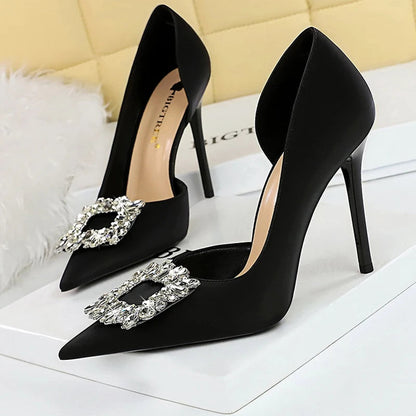 Luxury Rhinestone Design Women Pumps High Heels 10.5 Cm