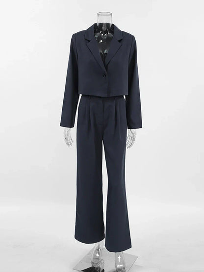 SAMIRA - Winter Solid Office Pant Set