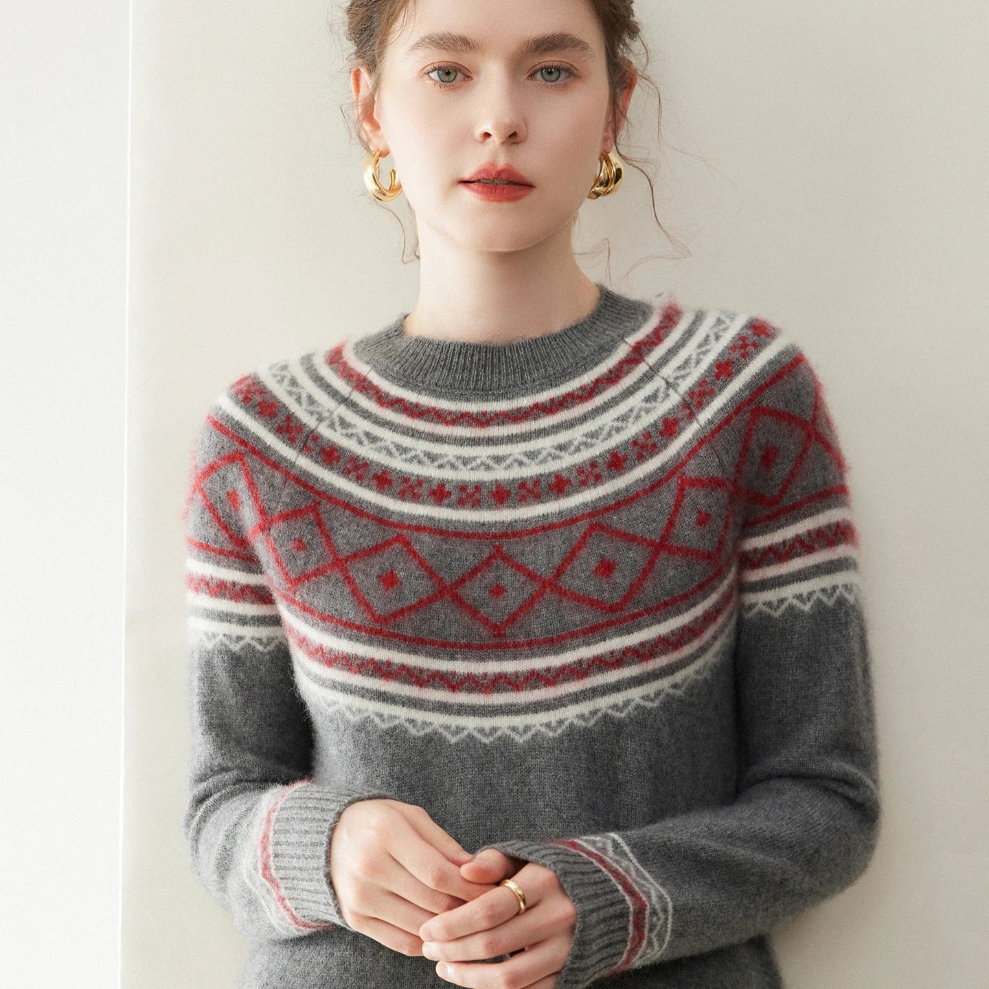 | Alpine Jacquard Cashmere Knit