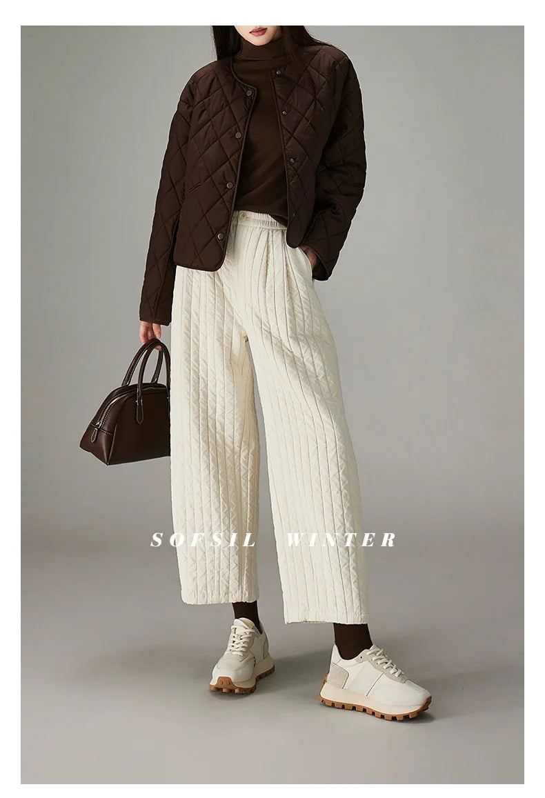 | Cotton Wide-Leg Pants