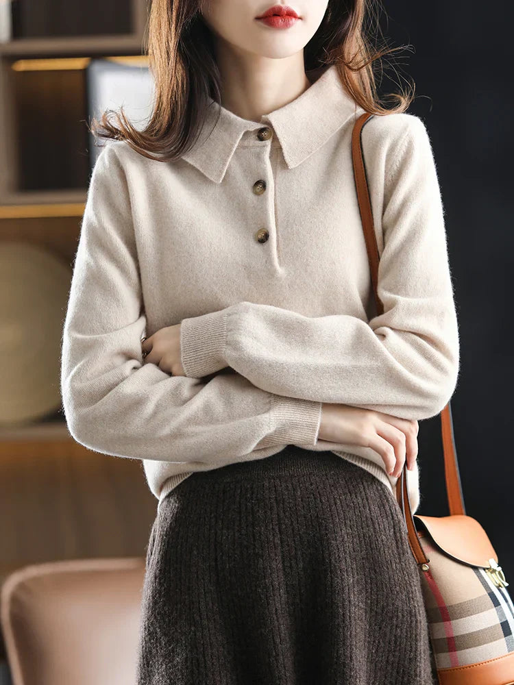 | Wool Polo Sweater