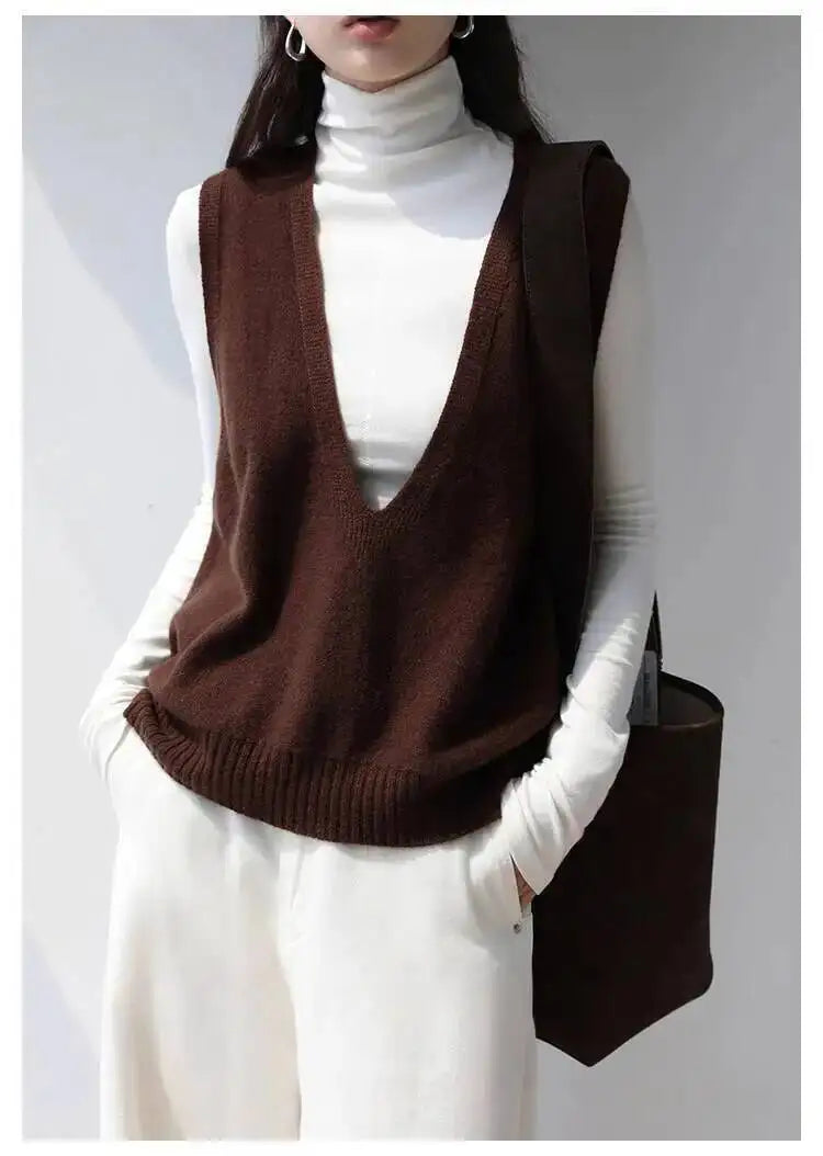 | Deep-V Wool Vest