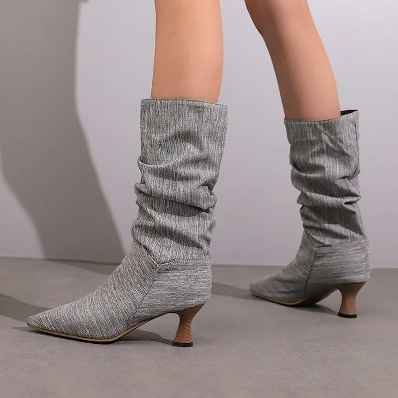 | Mid-Calf Heel Boots