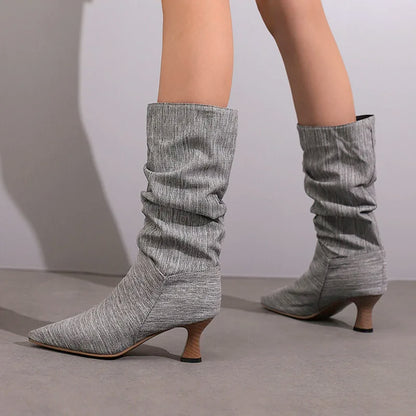 | Mid-Calf Heel Boots