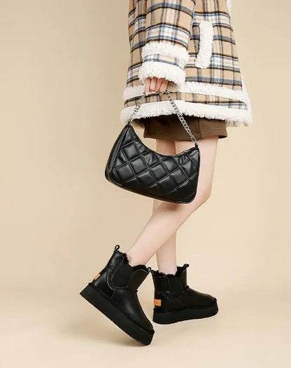 | Leather Fur Boots