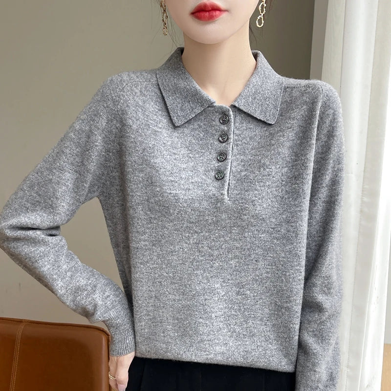 | Wool Polo Sweater