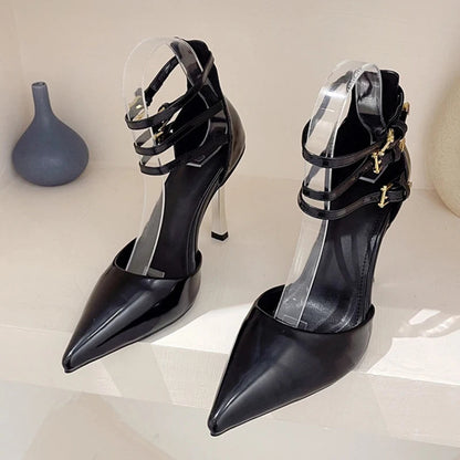 Black Red High Heels Ladies Party Prom Shoes