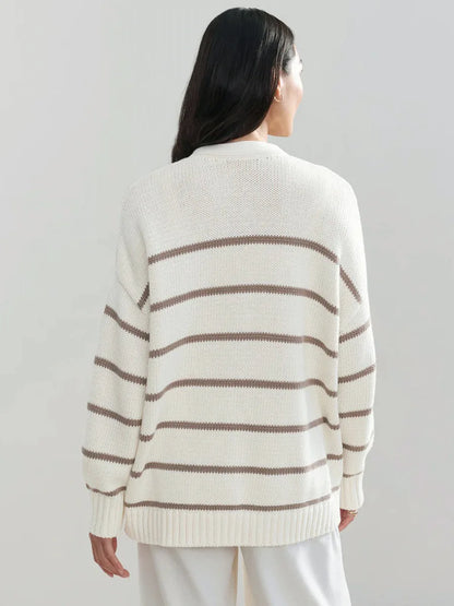 | Organic Striped Cardigan