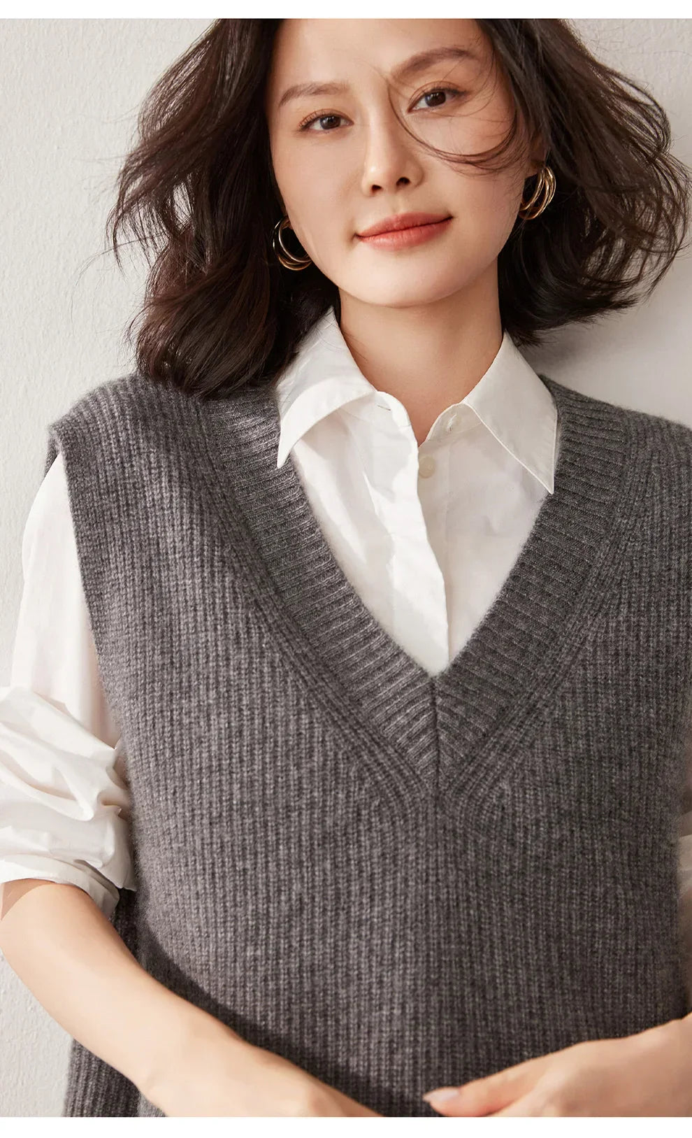 | Ribbed Cashmere Vest