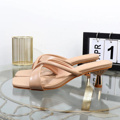 Summer High-end Fashion Hollow Heel Sandals - 5CM