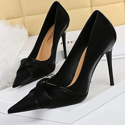 Bow-knot Stiletto High Heels Women Shoes