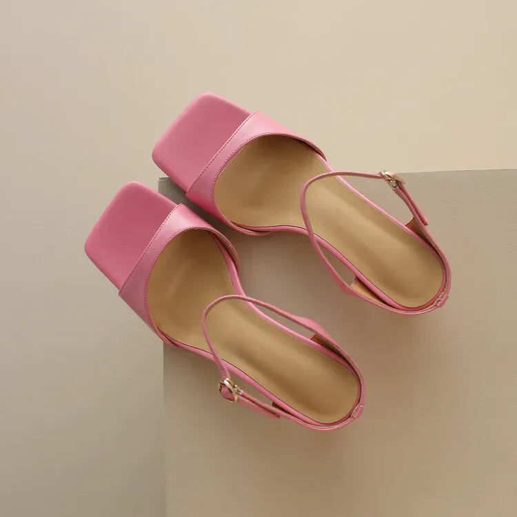 | Leather Heel Mules