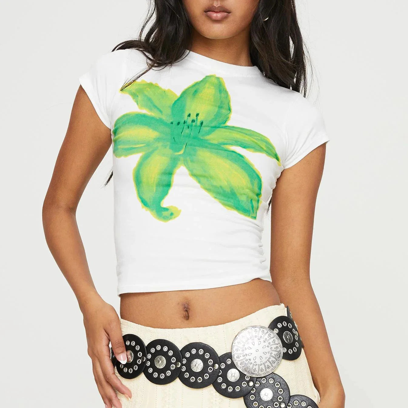 Floral Slim Fit Casual Street T-shirt