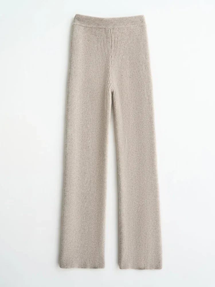| Wool Knitted Wide Leg Pants