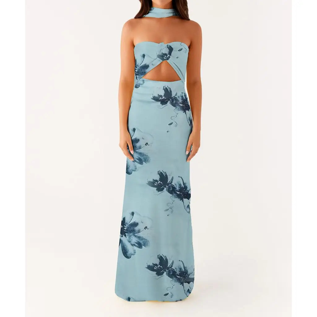3D Flower Off Shoulder Mermaid Vacation Dress
