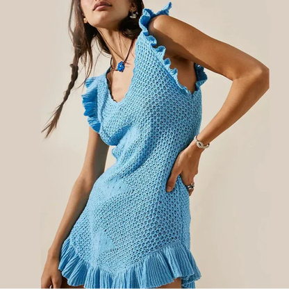 | Crochet Beach Mini Dress