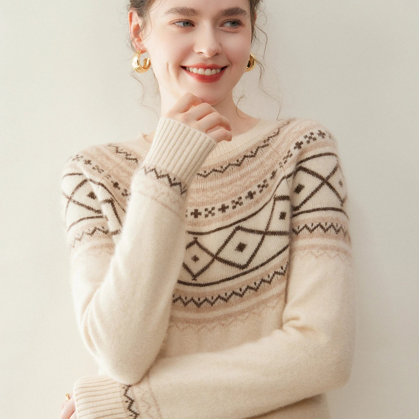 | Alpine Jacquard Cashmere Knit