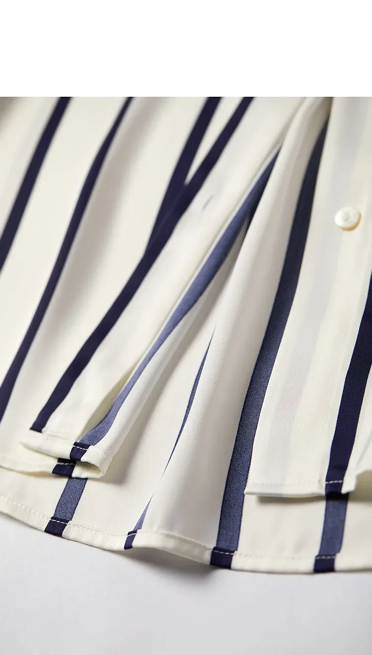 | Stripe Satin Blouse