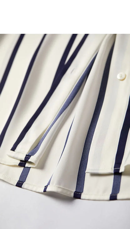 | Stripe Satin Blouse
