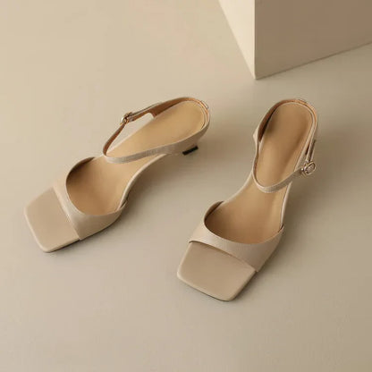 | Leather Heel Mules
