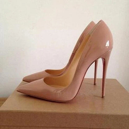Black Yellow Red Extreme 12cm Thin High Heels