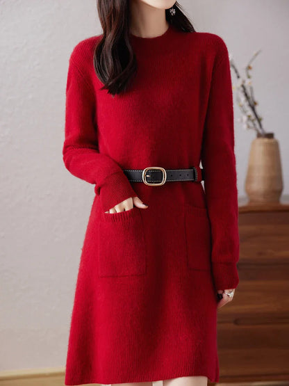 | Midi Dress in Luxe Fabric