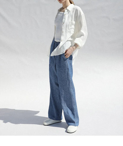 | Oversized Linen Blouse