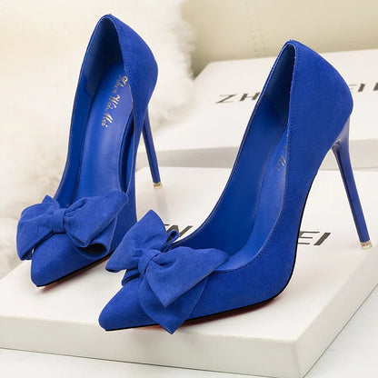 Suede Stiletto Heels for Women - Fashionable Office Shoes