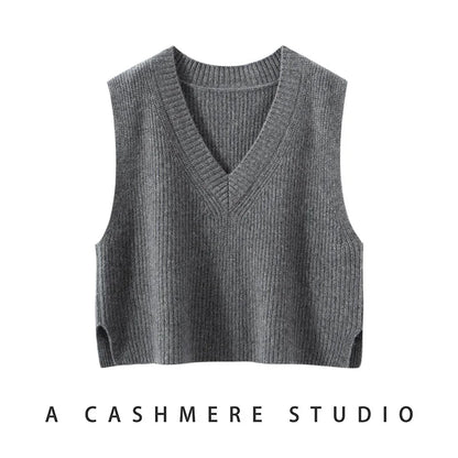 | Ribbed Cashmere Vest