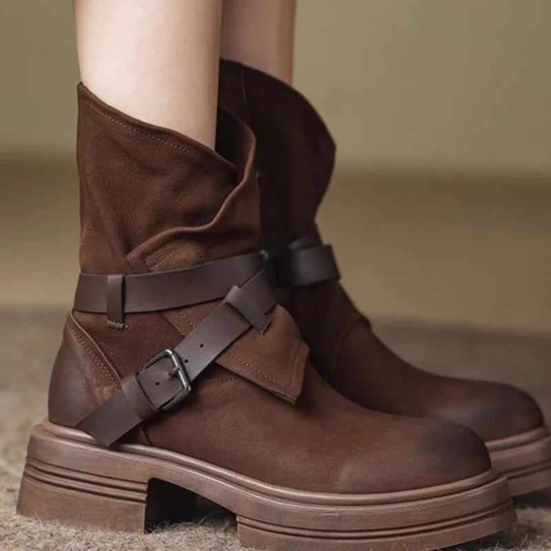 | Buckle Moto Boots