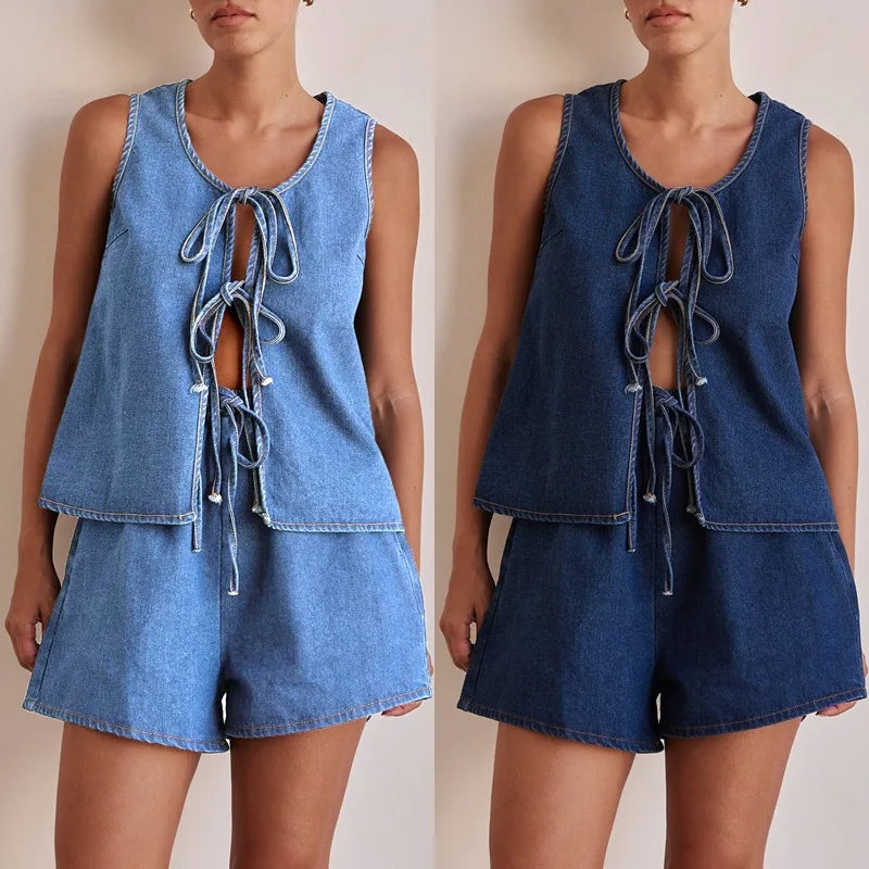 | Denim Tie Set