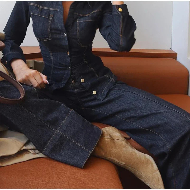 | Button Denim Set