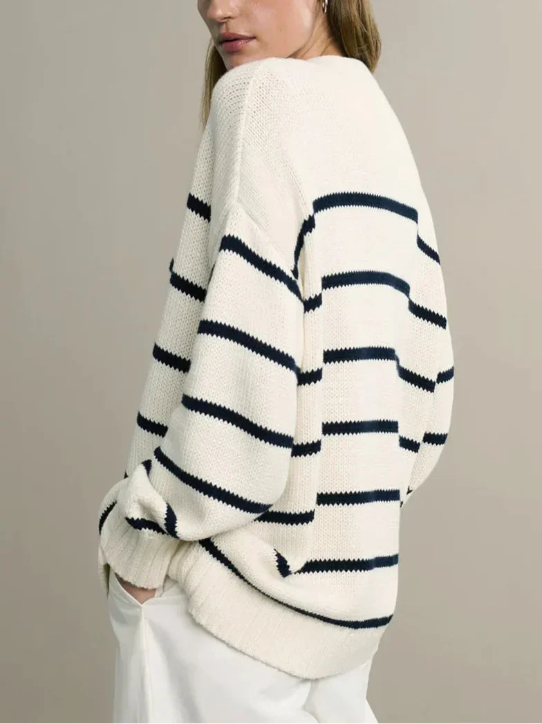 | Organic Striped Cardigan