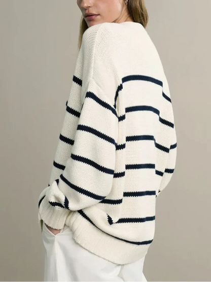 | Organic Striped Cardigan