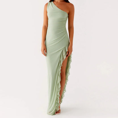 Sleeveless One Shoulder So Bodycon Dress
