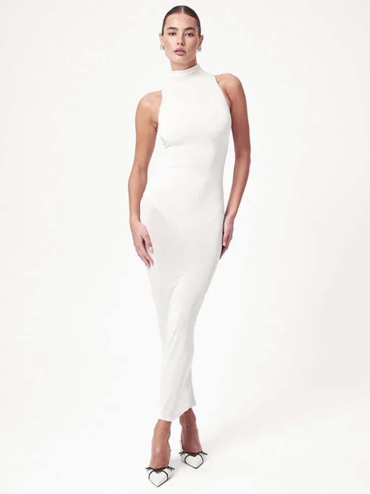 Sheer Off-shoulder Bodycon Vacation Dress