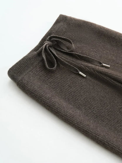 | Wool Knitted Wide Leg Pants
