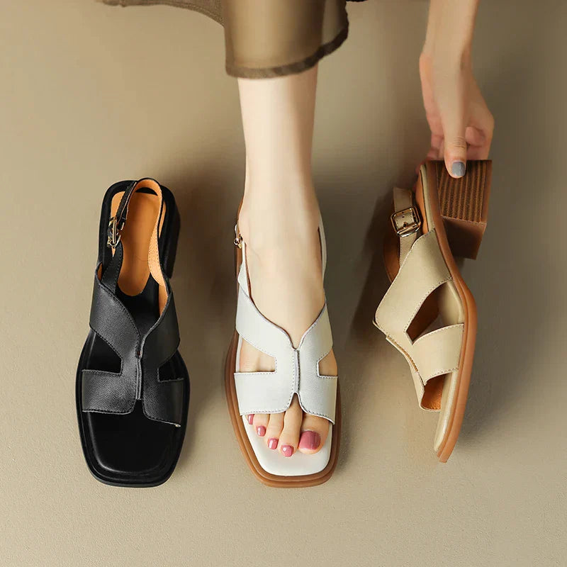 | Leather Heeled Sandals