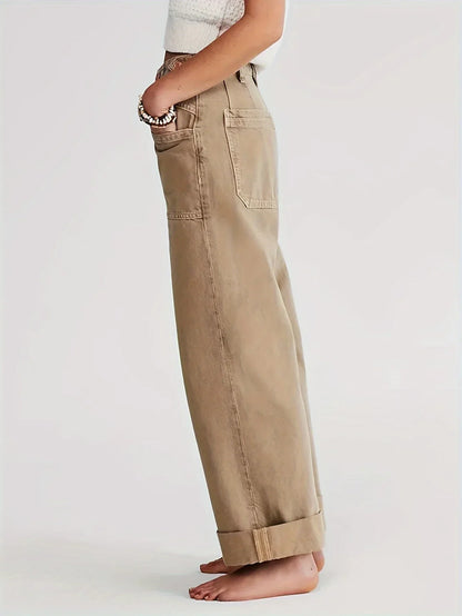 | High-Waist Wide-Leg Denim
