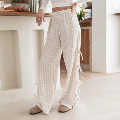| Checkered Cotton Trousers