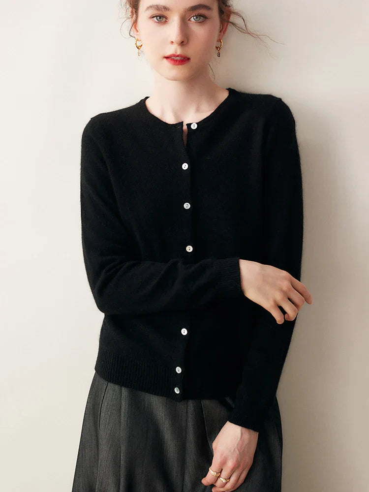 | Cashmere Crew Cardigan