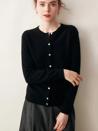 | Cashmere Crew Cardigan