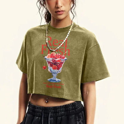 Cherry Cup Washed Slim Fit T-shirt