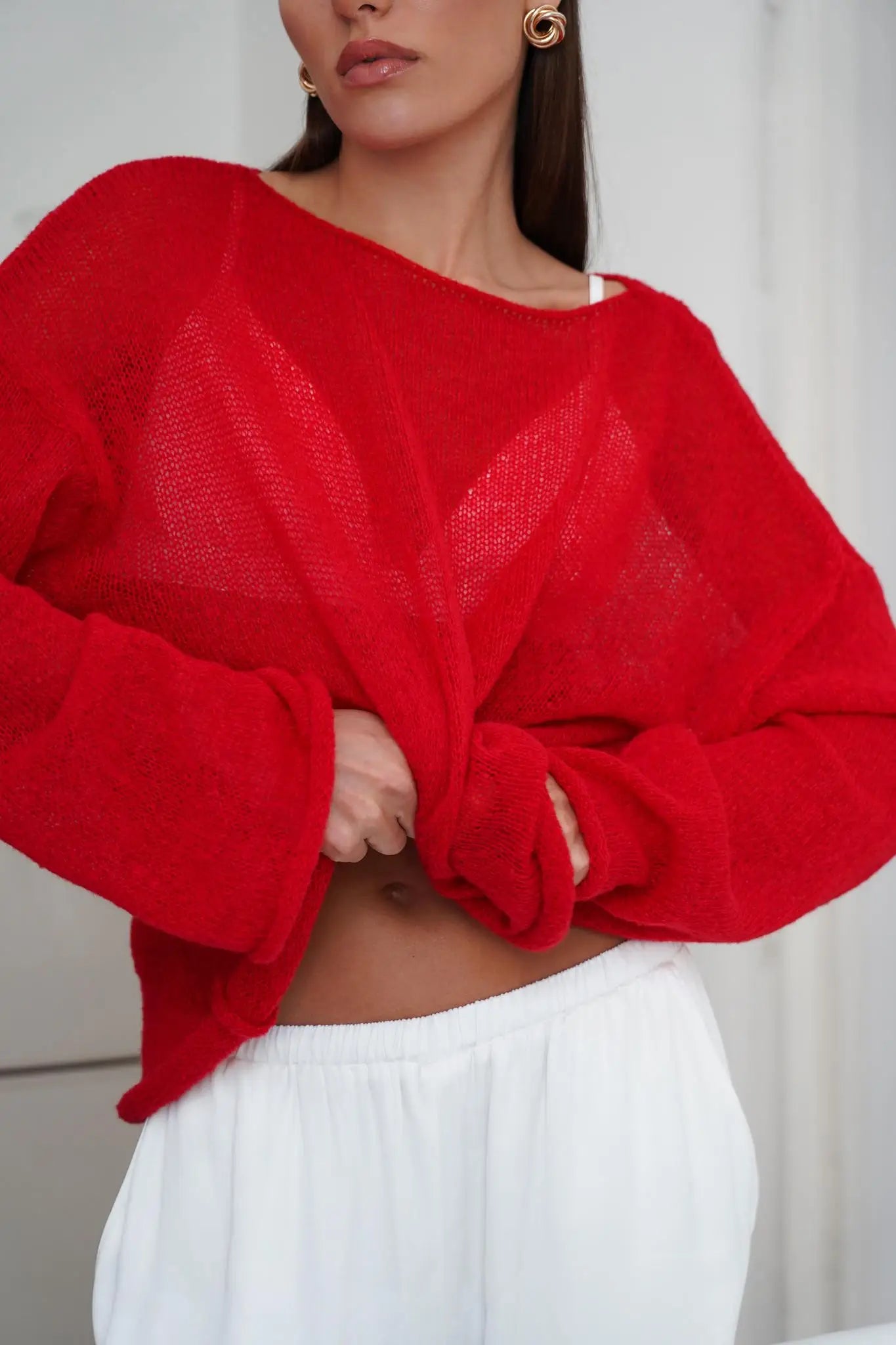 | Relaxed Crewneck Sweater