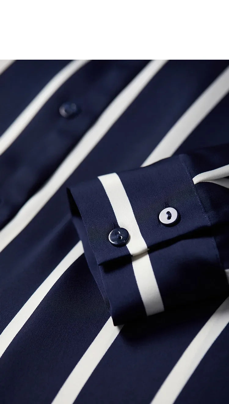 | Stripe Satin Blouse