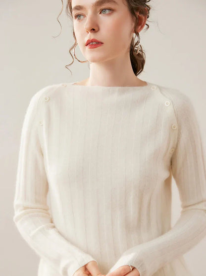 | Buttoned Cashmere Sweater